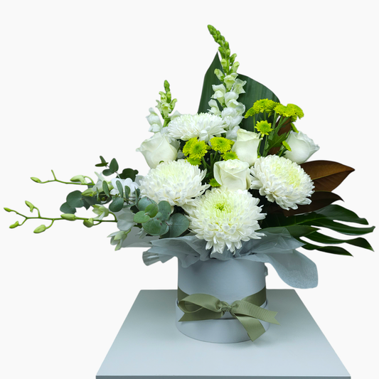 Angel's Touch Hatbox - Petalo - Flower Delivery Melbourne