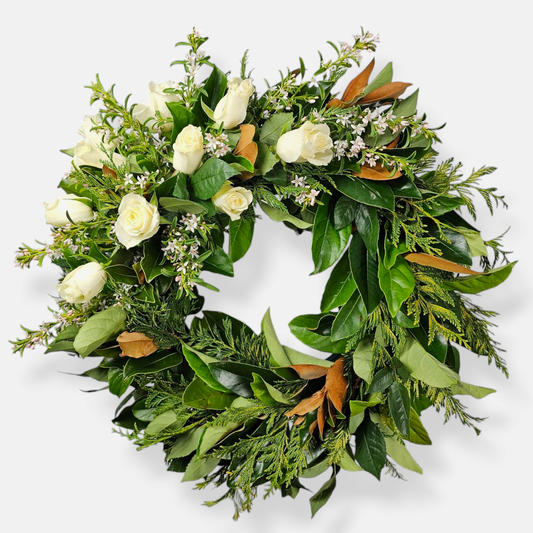 Eternal Serenity Funeral Wreath - Petalo - Flower Delivery Melbourne