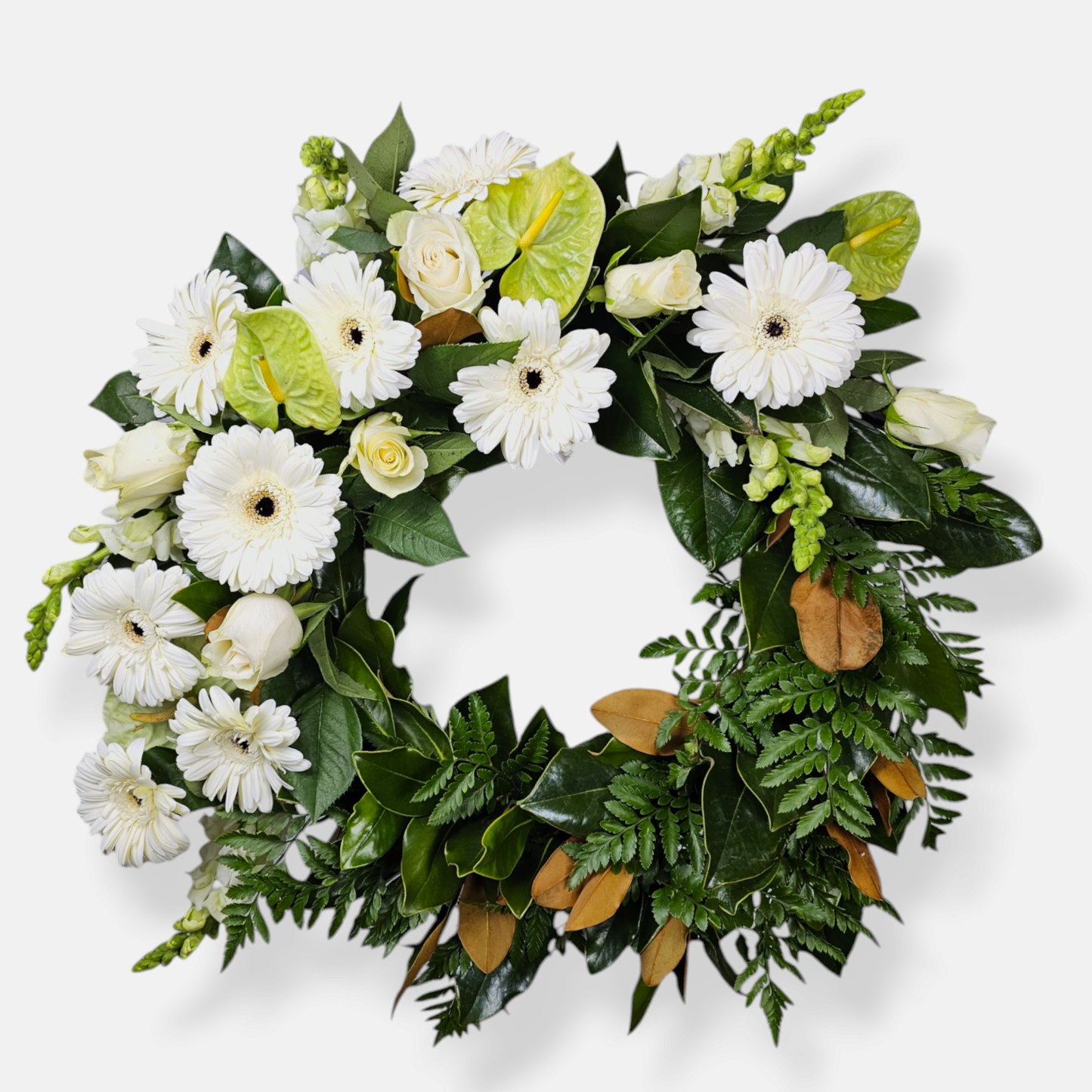 Pure Grace Funeral Wreath - Petalo - Flower Delivery Melbourne