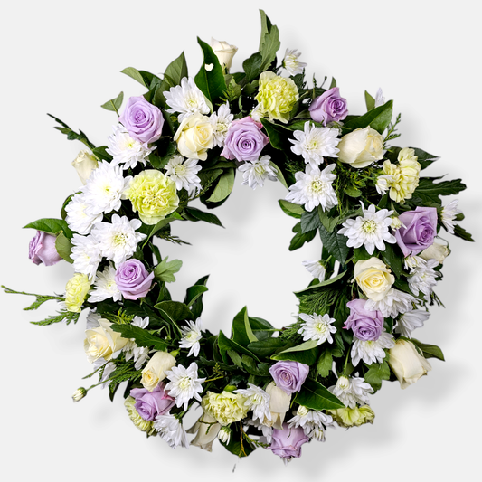 Enchanted Elegance Funeral Wreath - Petalo - Flower Delivery Melbourne