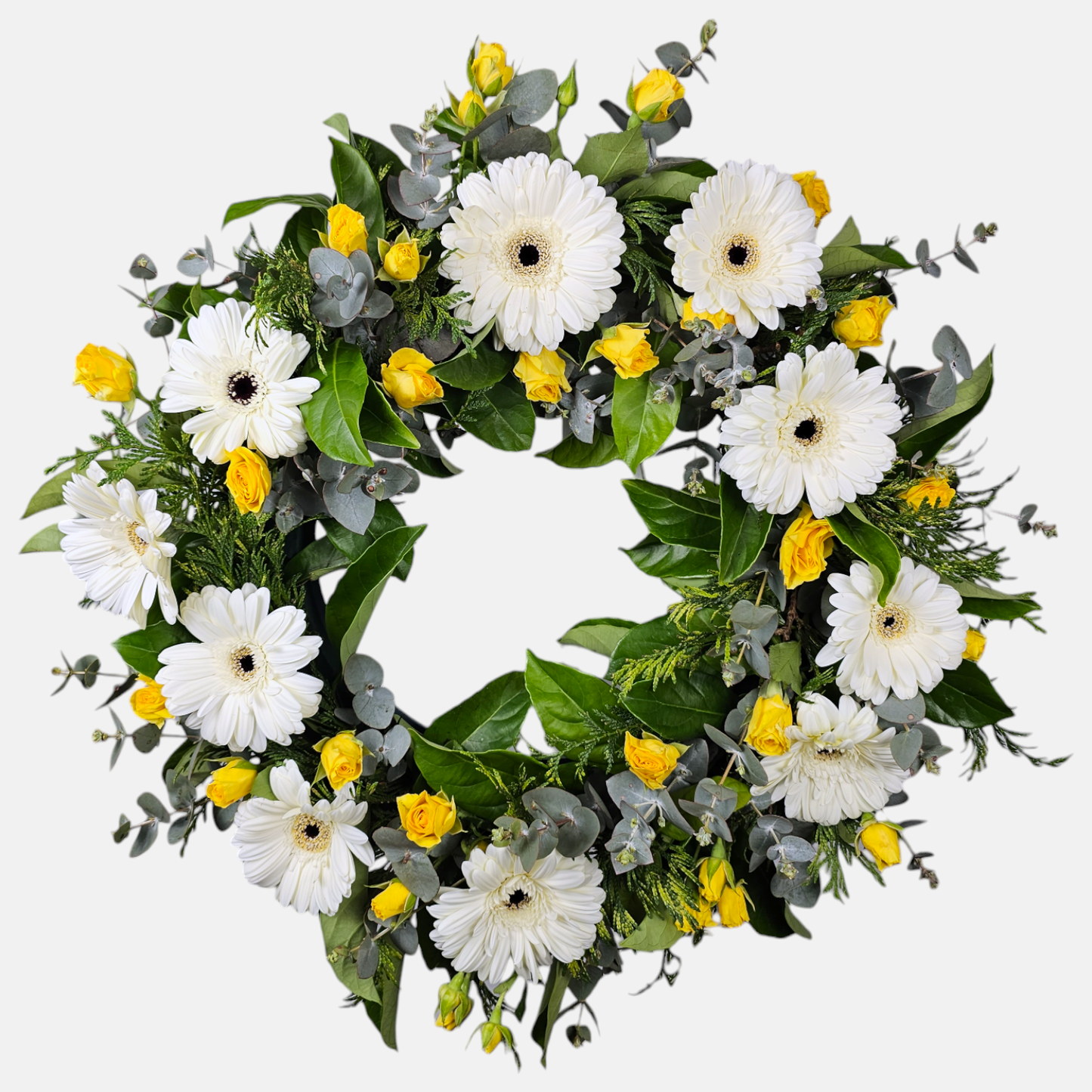 Radiant Embrace Wreath Funeral Wreath - Petalo - Flower Delivery Melbourne