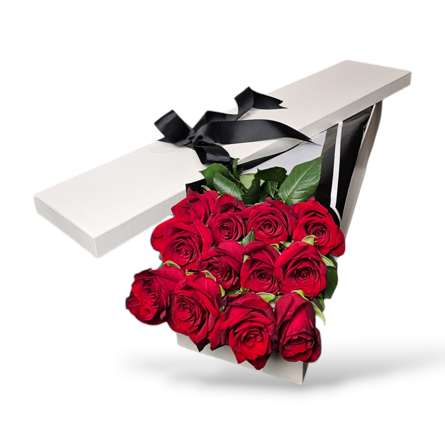 Long Stemmed Ecuador Red Roses Box - 12 Stems