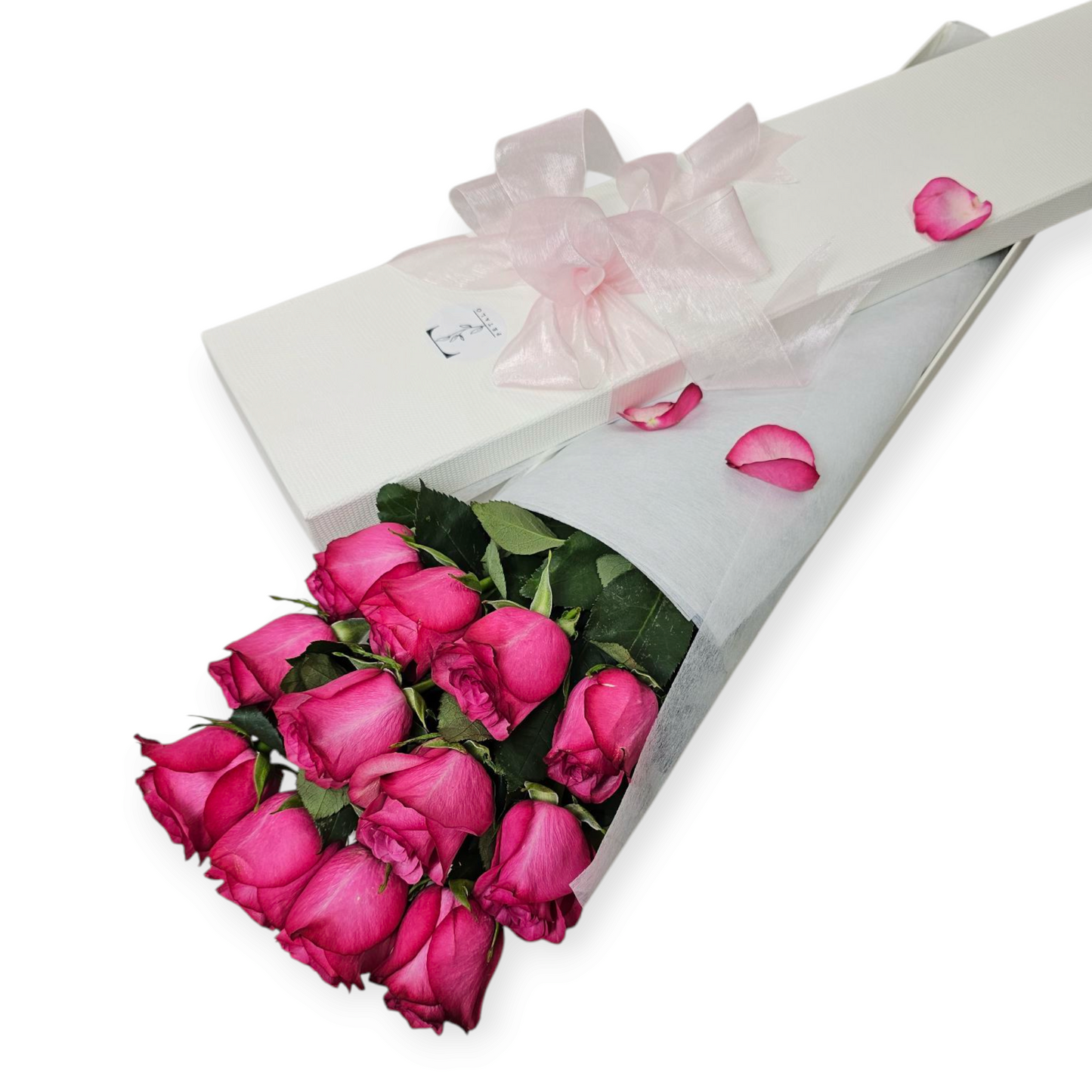Long Stemmed Pink Roses Box
