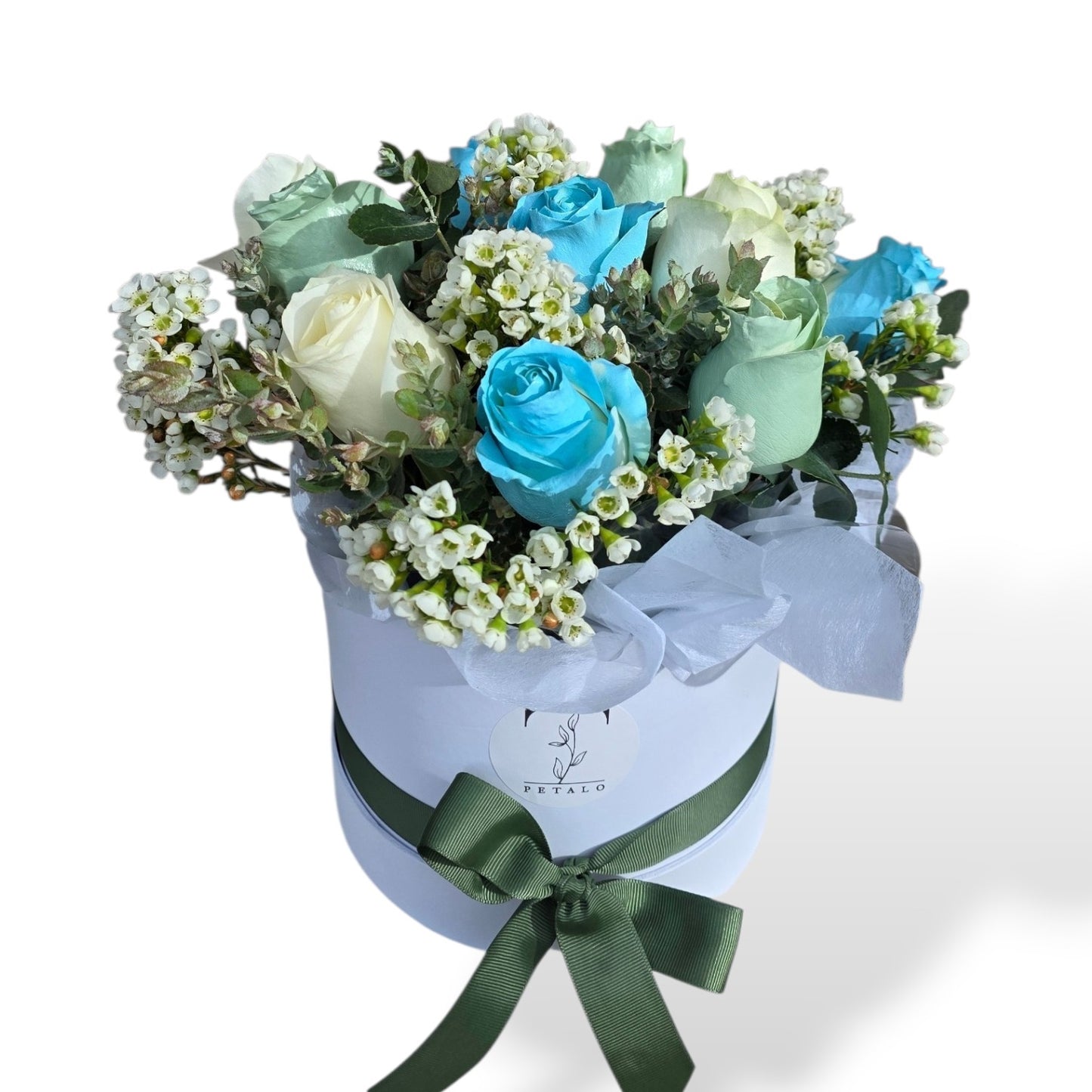 Pastel Blue & Green Hatbox