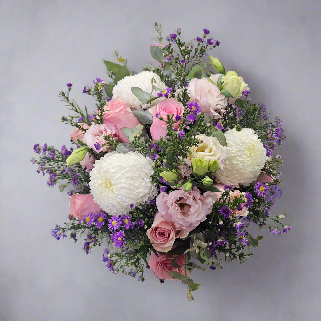 Pink & Purple Flower Vase Arrangement