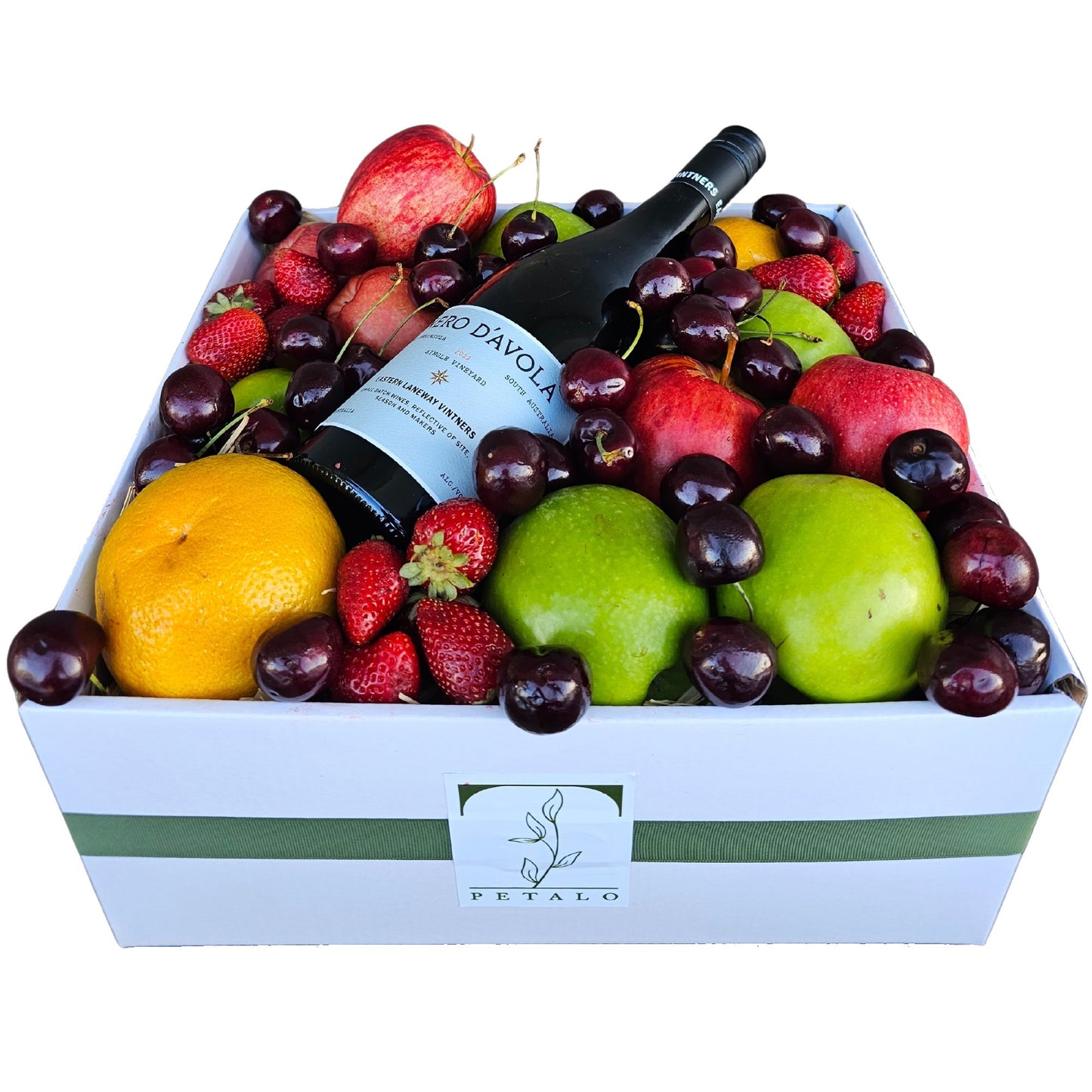 Grand Fruit Hamper with Red Wine - Petalo - Flower Delivery Melbourne  