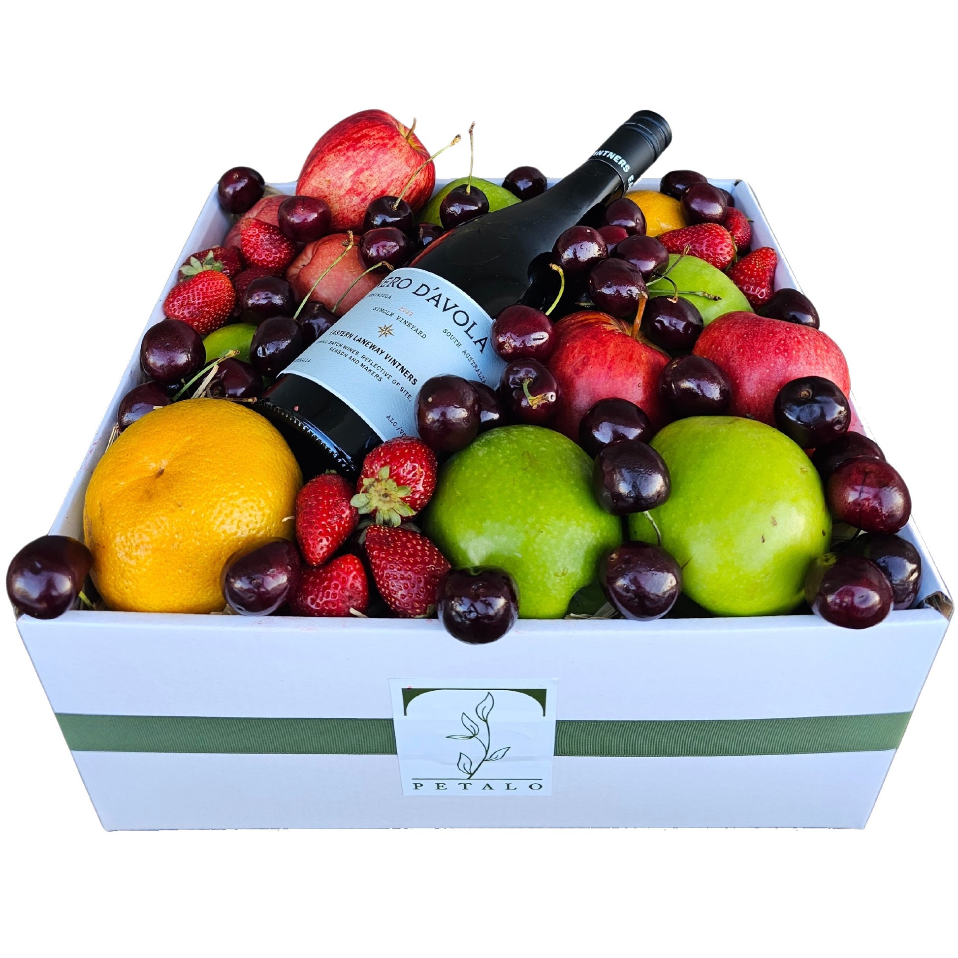 Grand Fruit Hamper with Red Wine - Petalo - Flower Delivery Melbourne  