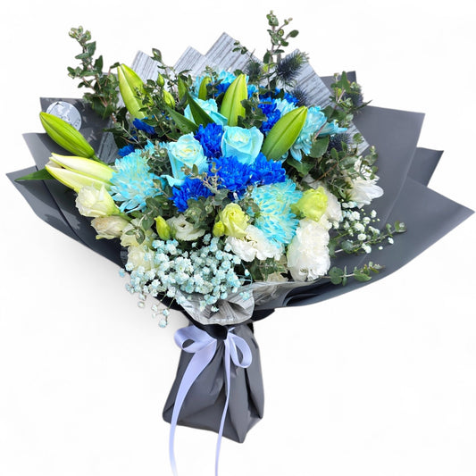 Blissful Blue Bouquet - Petalo - Flower Delivery Melbourne  