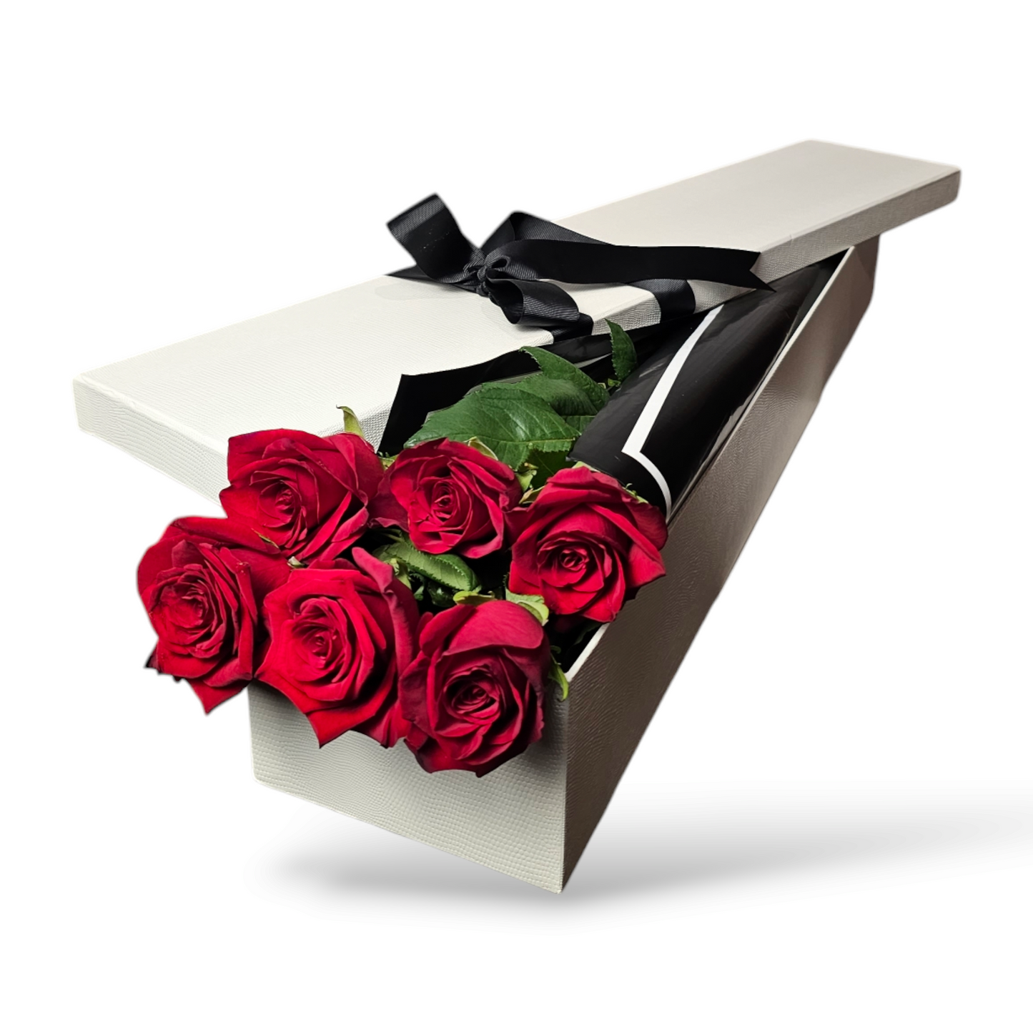 Long Stemmed Ecuador Red Roses Box - 6 Stems