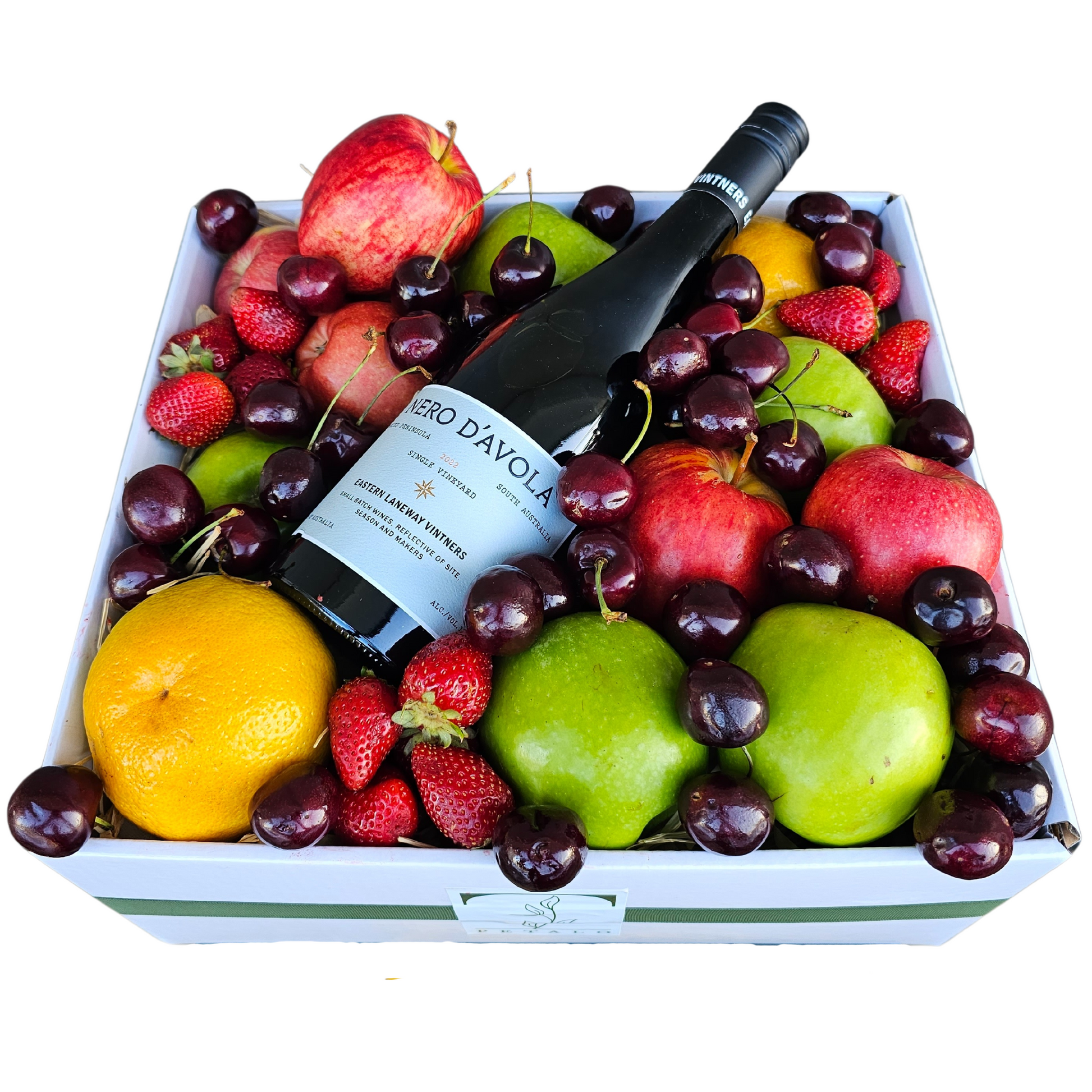 Grand Fruit Hamper with Red Wine - Petalo - Flower Delivery Melbourne  