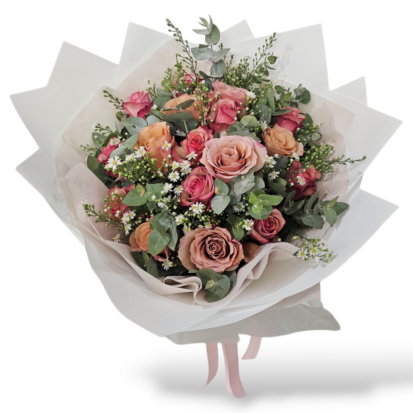 Shades of Pink Roses Bouquet | Flower Delivery Melbourne – Petalo