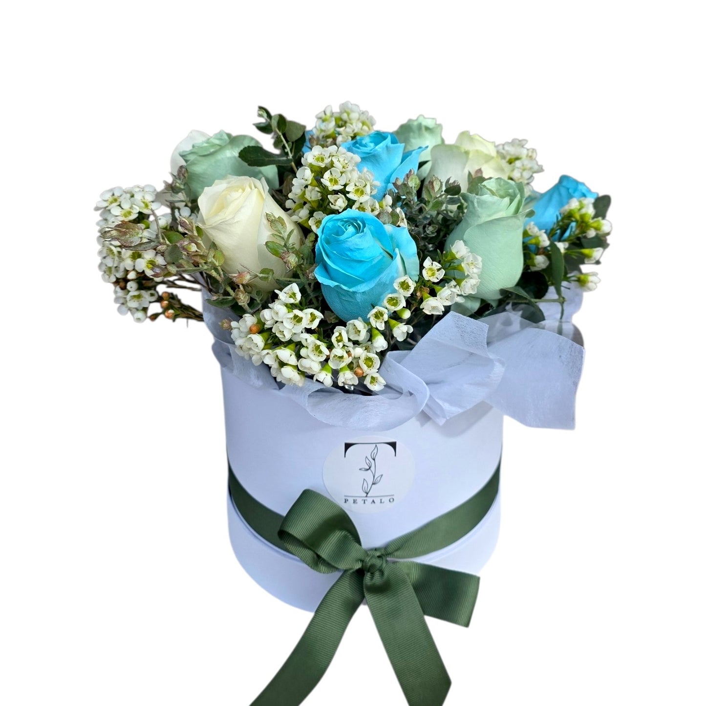 Pastel Blue & Green Hatbox