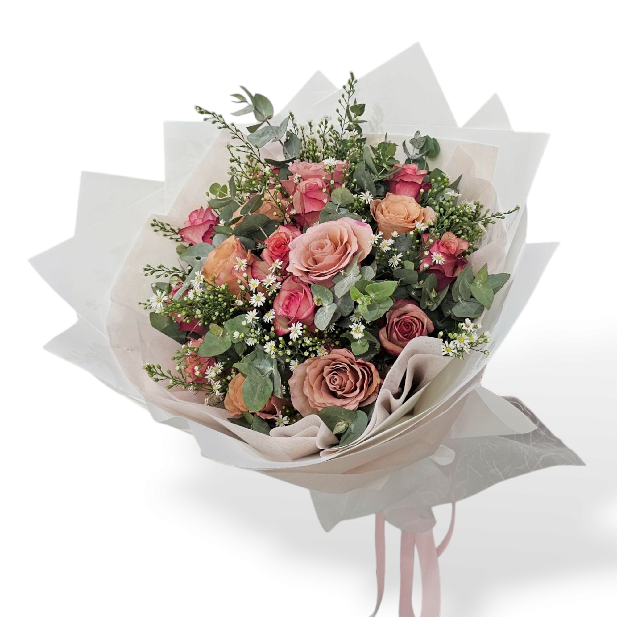 Shades of Pink Roses Bouquet | Flower Delivery Melbourne – Petalo